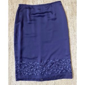 express / purple pencil skirt